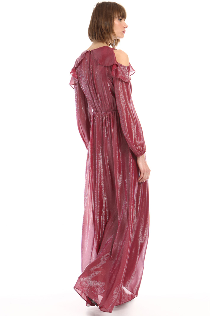 Cold shoulder georgette dress Intrend Cold shoulder georgette dress Intrend