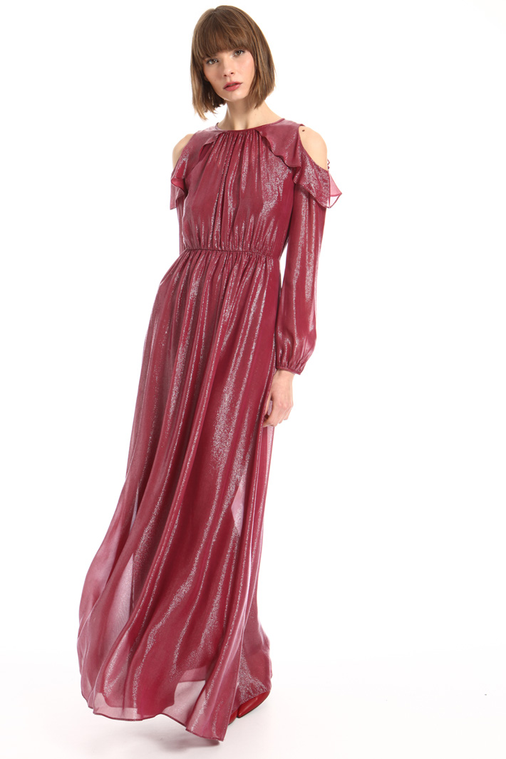 Cold shoulder georgette dress Intrend Cold shoulder georgette dress Intrend
