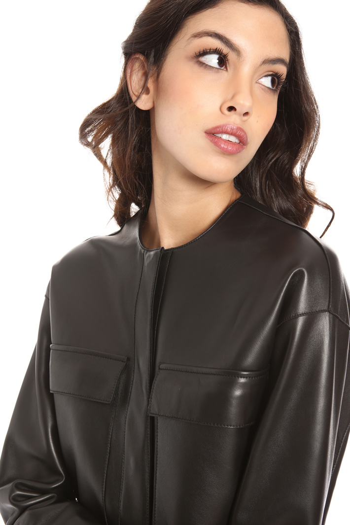 Pocket leather jacket Intrend Pocket leather jacket Intrend