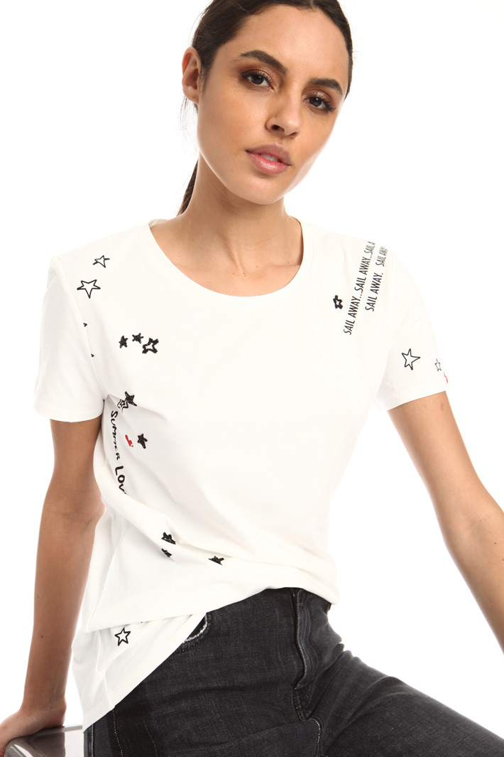 Printed cotton T-shirt Intrend Printed cotton T-shirt Intrend