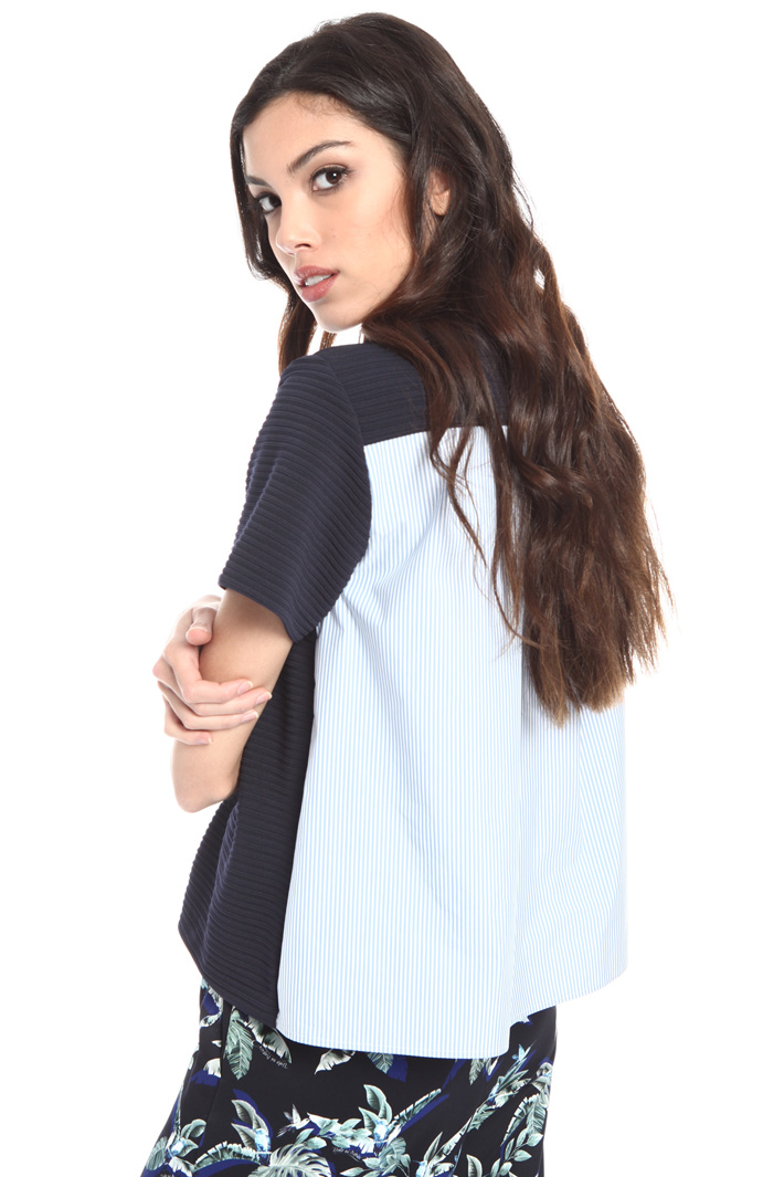 Jersey and poplin T-shirt Intrend Jersey and poplin T-shirt Intrend