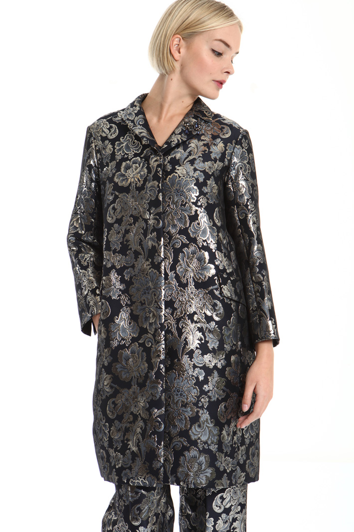 Lamé jacquard duster coat Intrend Lamé jacquard duster coat Intrend