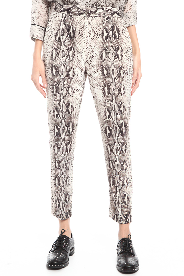Satin cigarette trousers Intrend Satin cigarette trousers Intrend