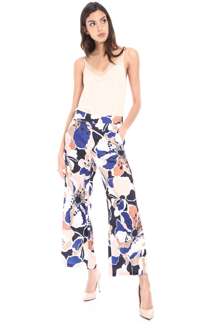 Printed twill trousers Intrend Printed twill trousers Intrend