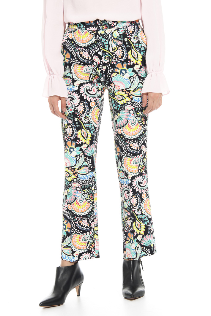 Printed satin trousers Intrend Printed satin trousers Intrend