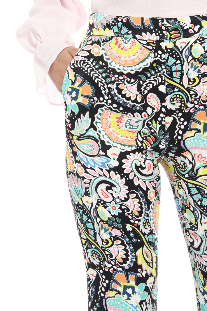 Printed satin trousers Intrend Printed satin trousers Intrend