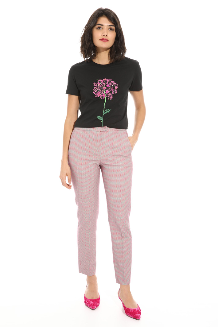 Cotton jacquard trousers Intrend Cotton jacquard trousers Intrend
