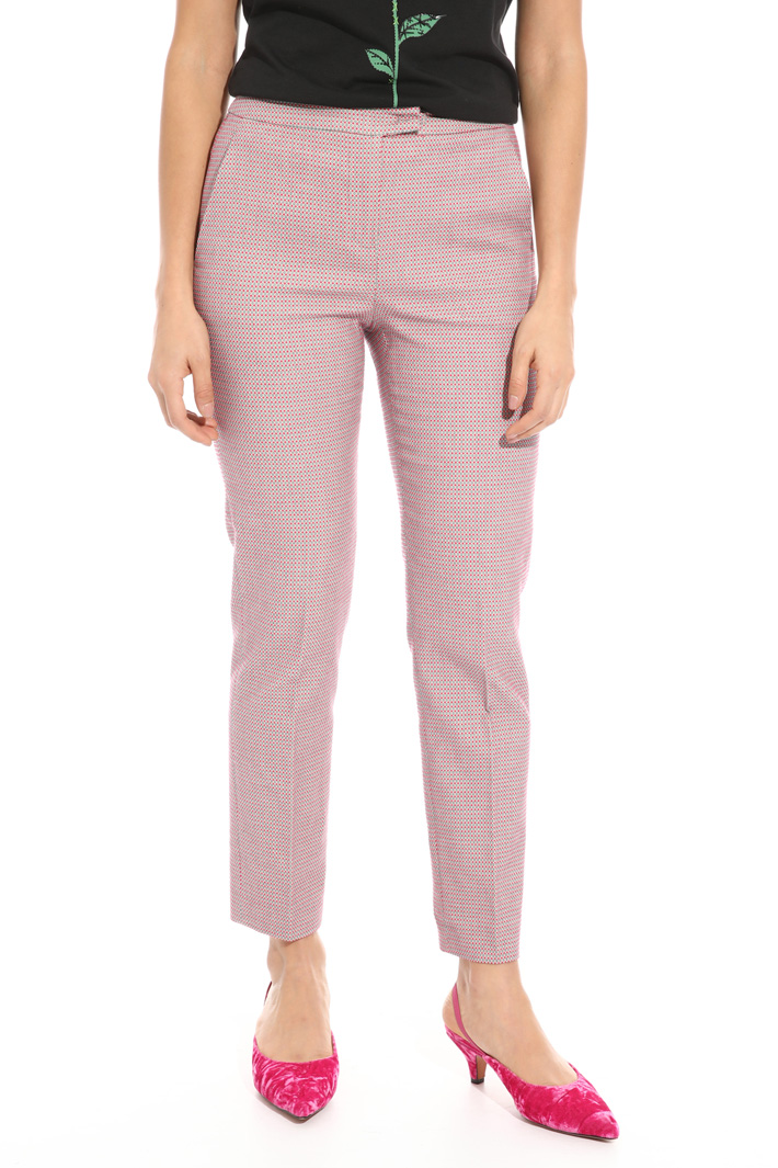 Cotton jacquard trousers Intrend Cotton jacquard trousers Intrend