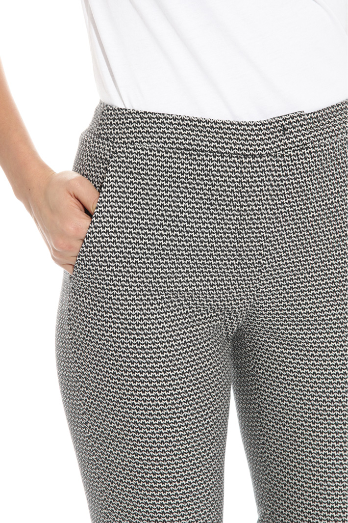 Cotton jacquard trousers Intrend Cotton jacquard trousers Intrend