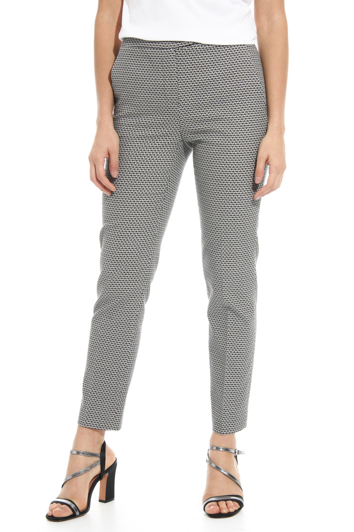 Cotton jacquard trousers Intrend Cotton jacquard trousers Intrend