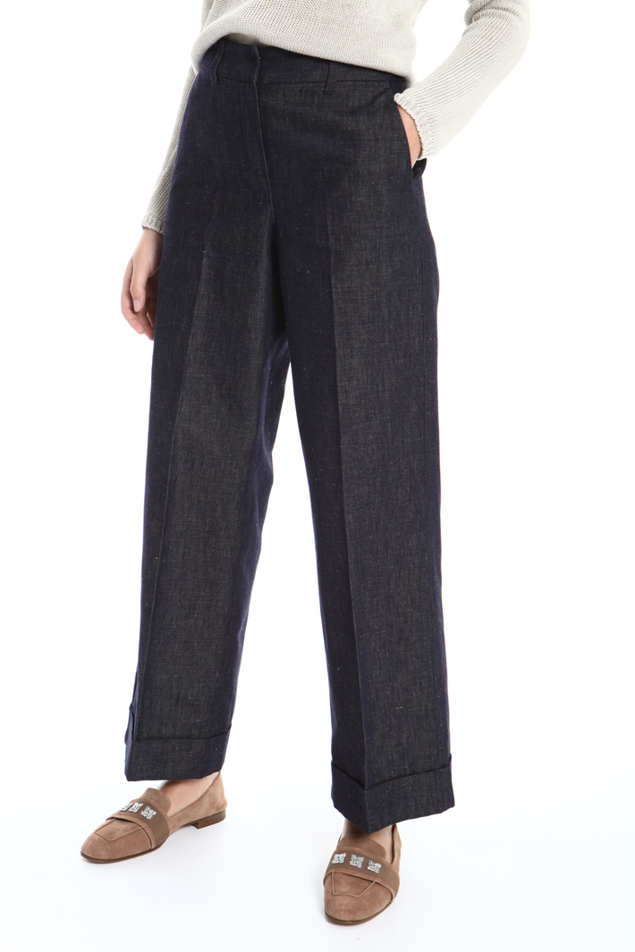 Denim palazzo trousers Intrend Denim palazzo trousers Intrend