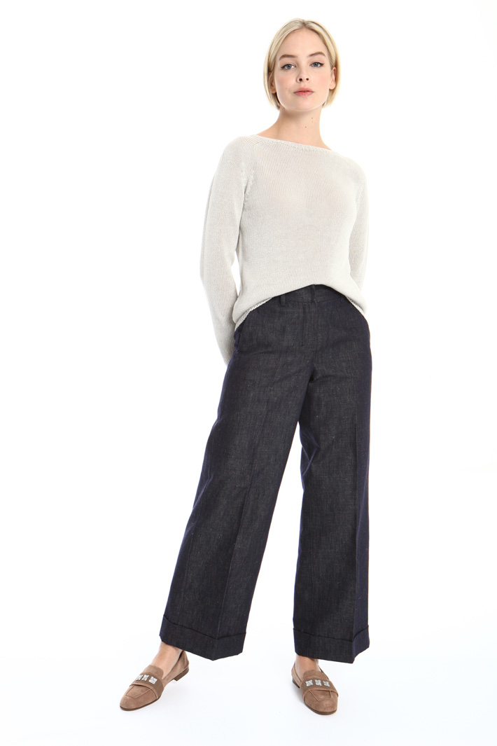Denim palazzo trousers Intrend Denim palazzo trousers Intrend