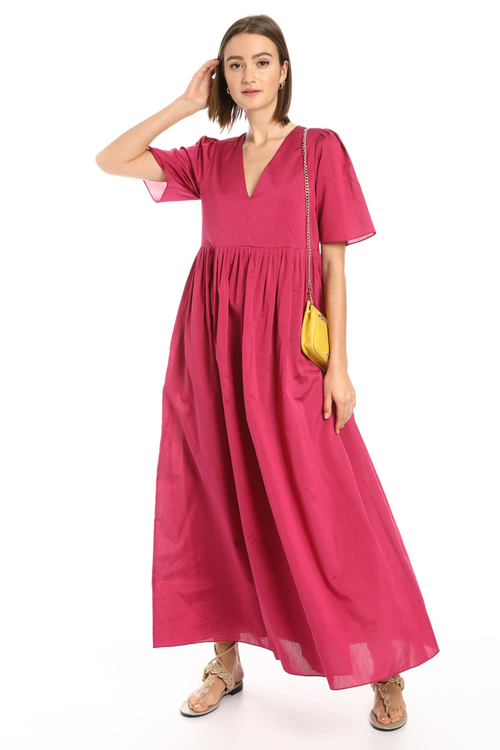 V-neck cotton and silk dress Intrend V-neck cotton and silk dress Intrend