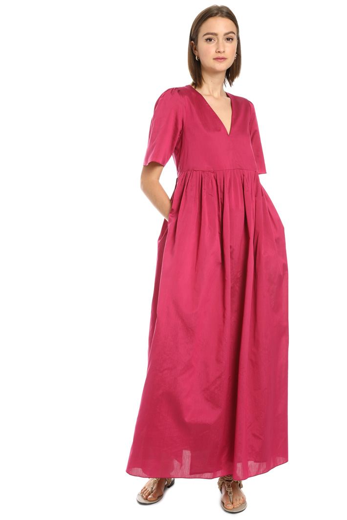 V-neck cotton and silk dress Intrend V-neck cotton and silk dress Intrend