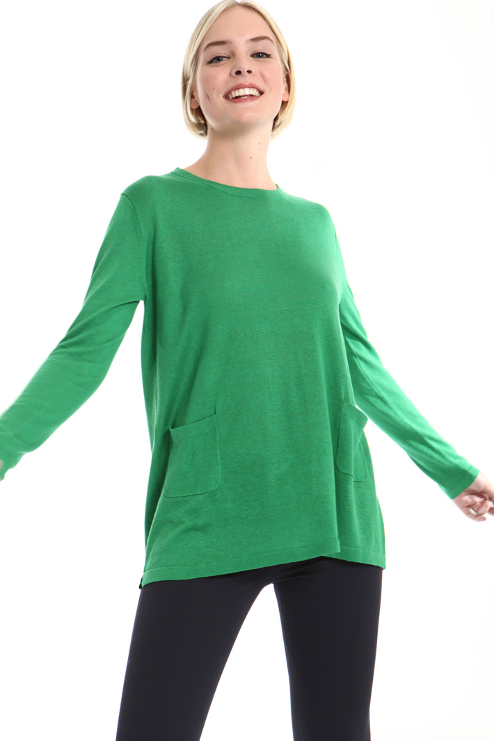 Long silk sweater Intrend Long silk sweater Intrend