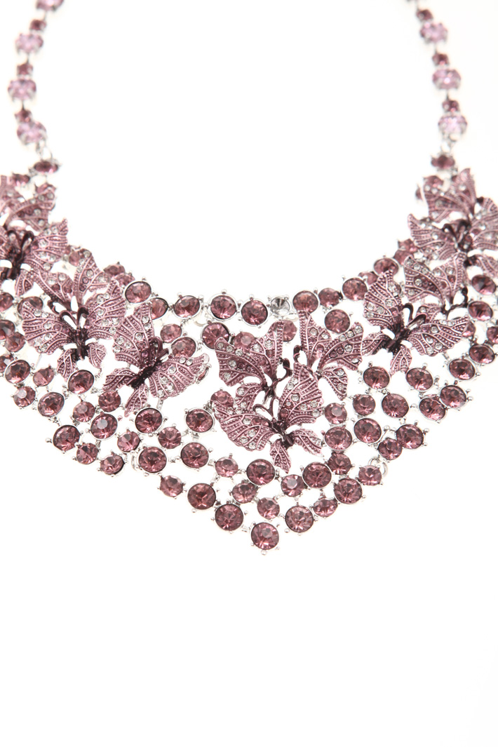 Semi-rigid rhinestone necklace Intrend Semi-rigid rhinestone necklace Intrend