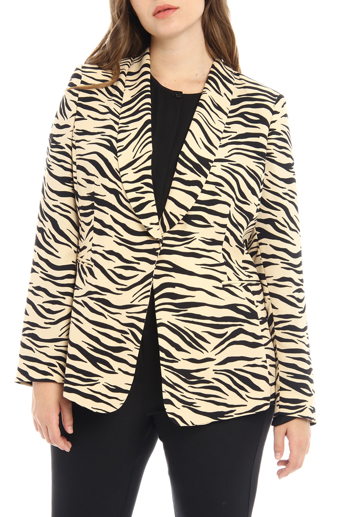 Printed cady blazer Intrend Printed cady blazer Intrend