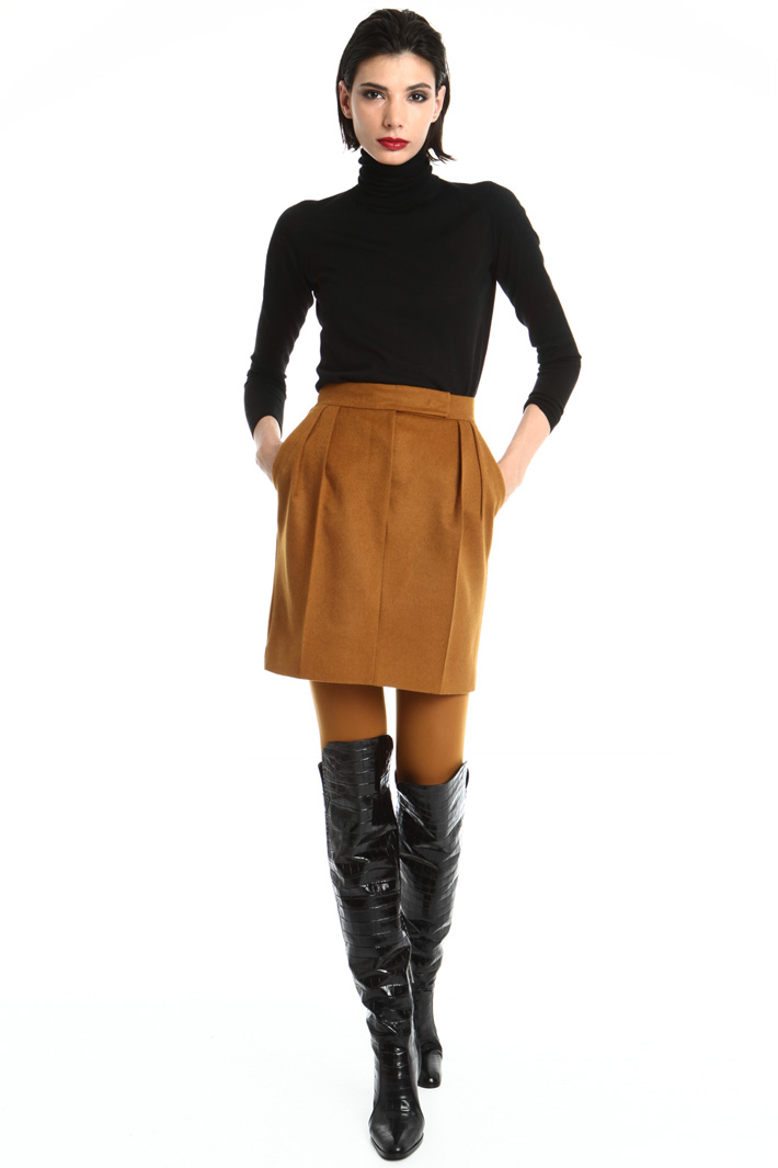 Lined camel skirt Intrend Lined camel skirt Intrend