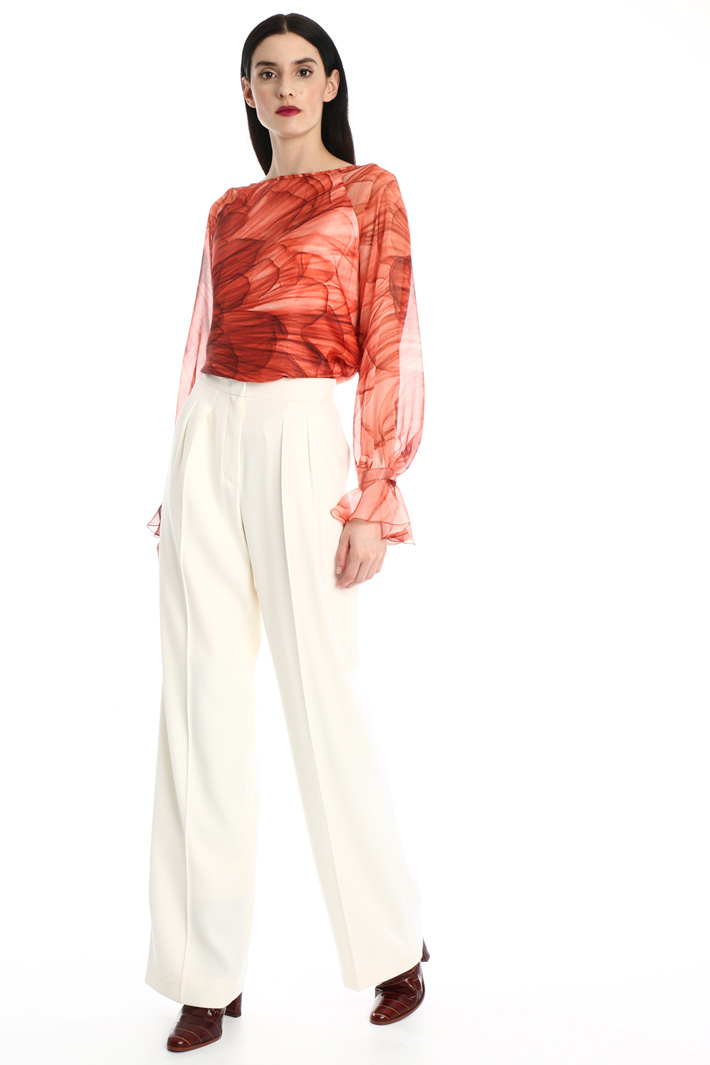 Printed silk blouse Intrend Printed silk blouse Intrend