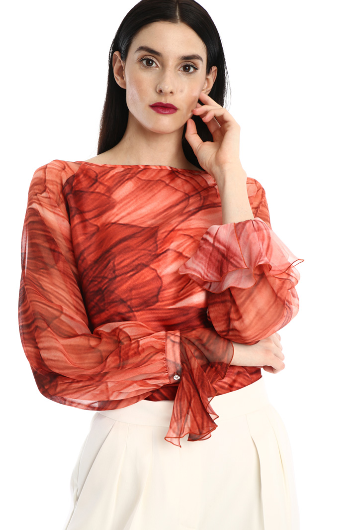 Printed silk blouse Intrend Printed silk blouse Intrend