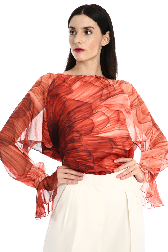 Printed silk blouse Intrend Printed silk blouse Intrend