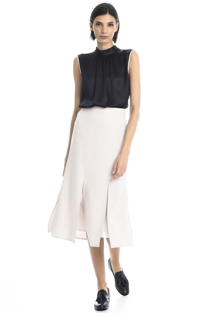 Silk satin and jersey top Intrend Silk satin and jersey top Intrend