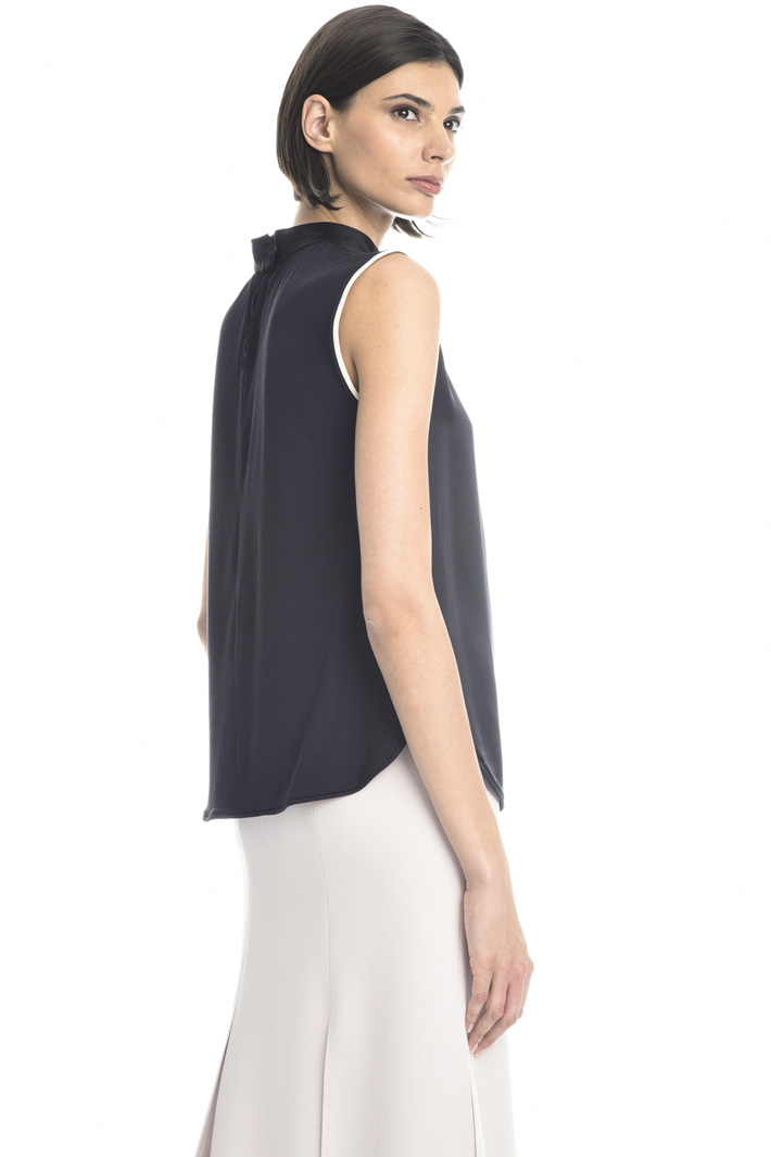 Silk satin and jersey top Intrend Silk satin and jersey top Intrend