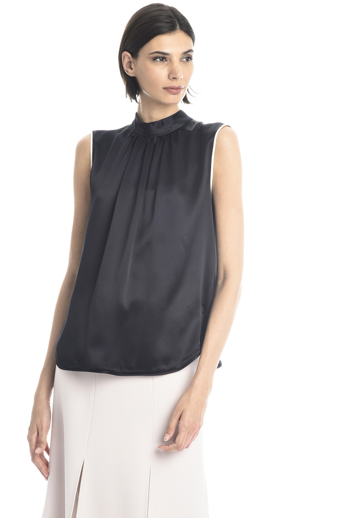Silk satin and jersey top Intrend Silk satin and jersey top Intrend