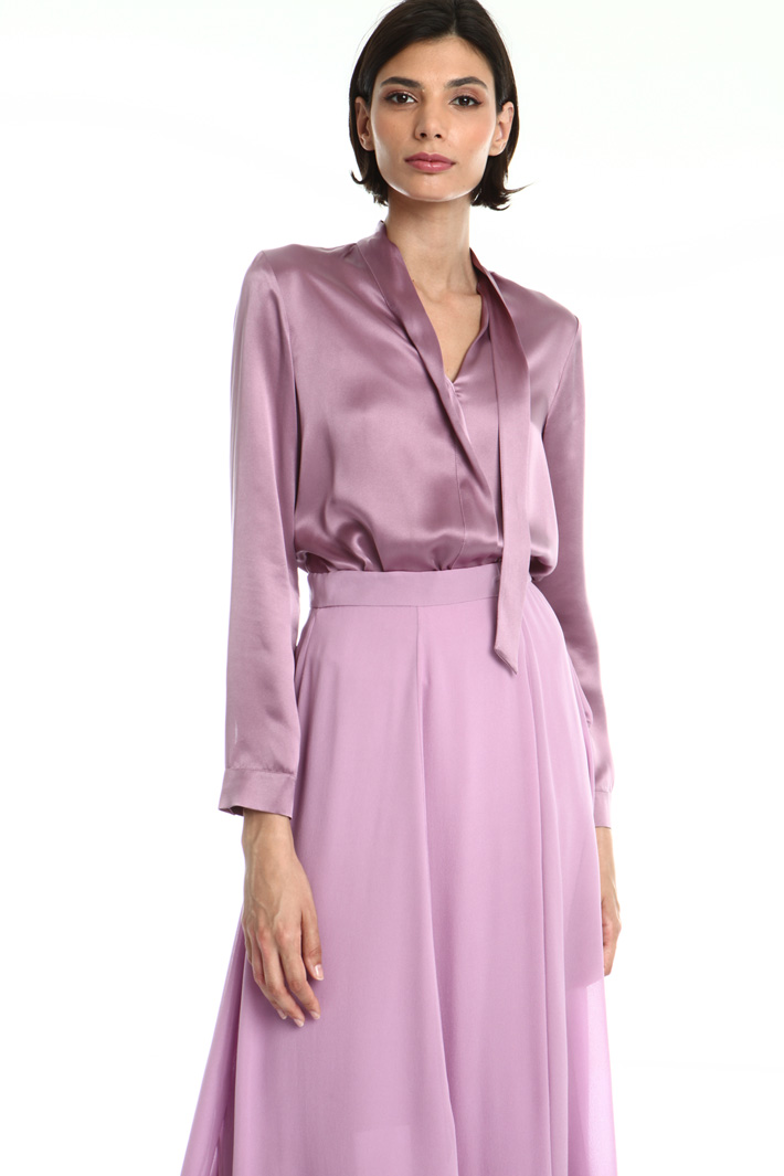 Silk satin blouse Intrend Silk satin blouse Intrend