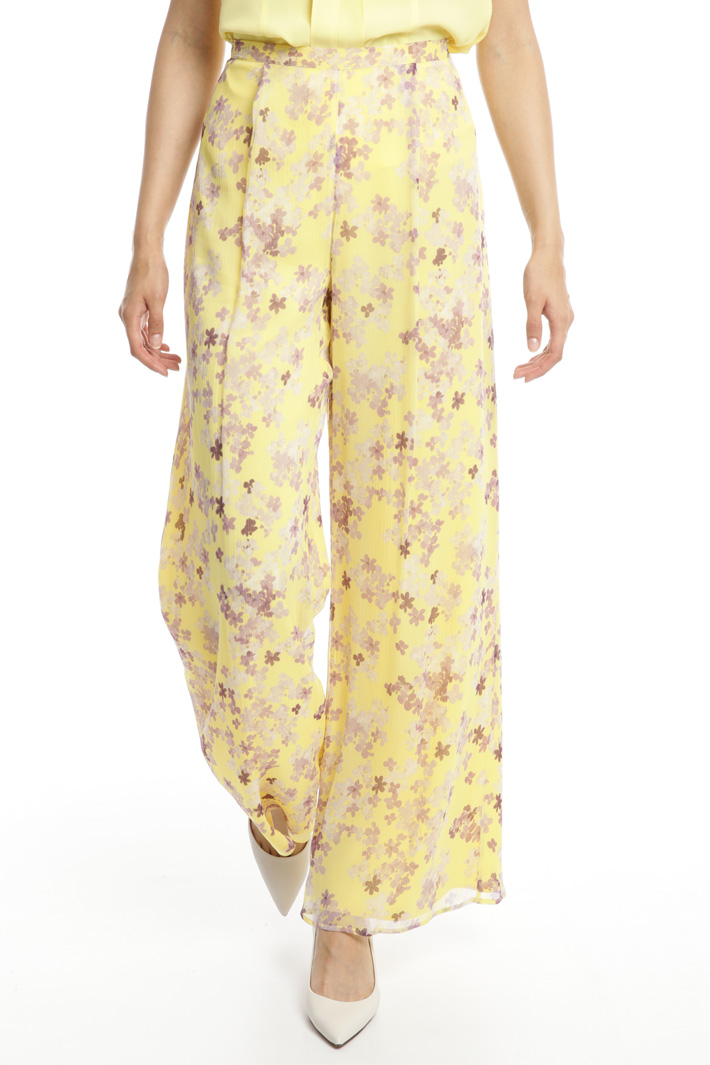 Floral print palazzo trousers Intrend Floral print palazzo trousers Intrend