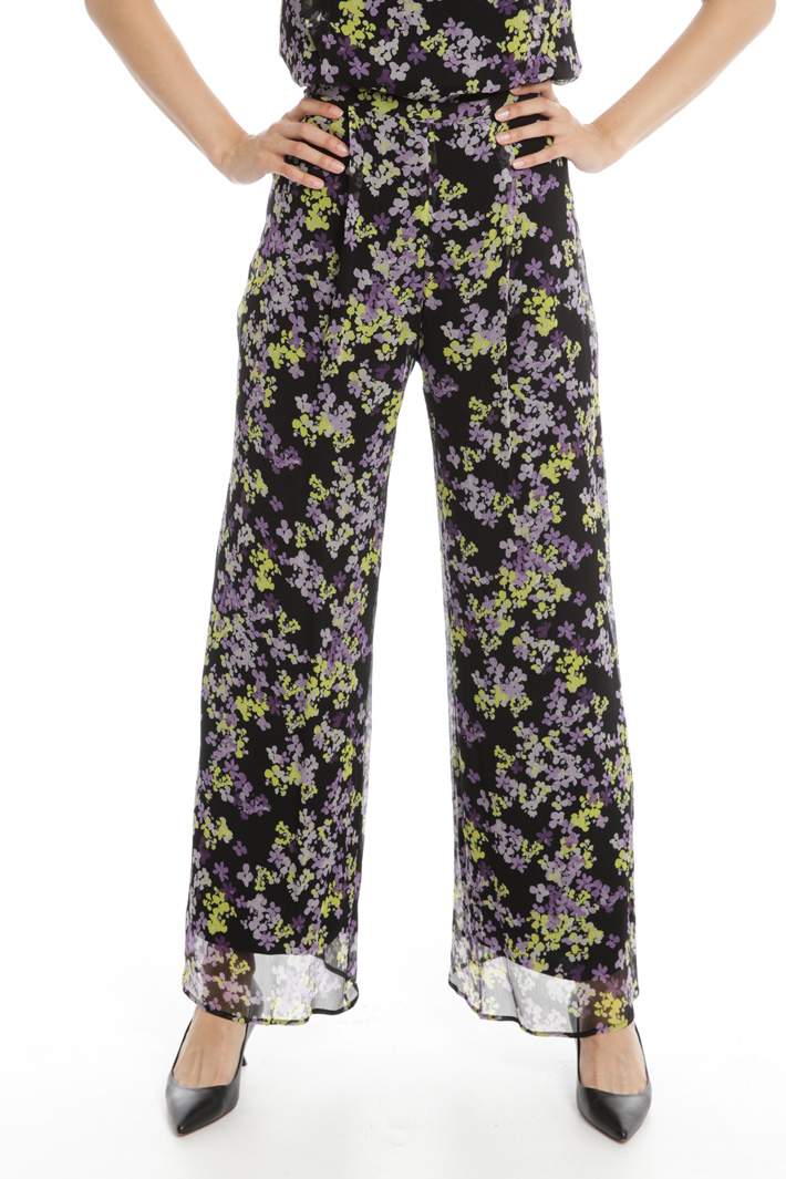 Floral print palazzo trousers Intrend Floral print palazzo trousers Intrend