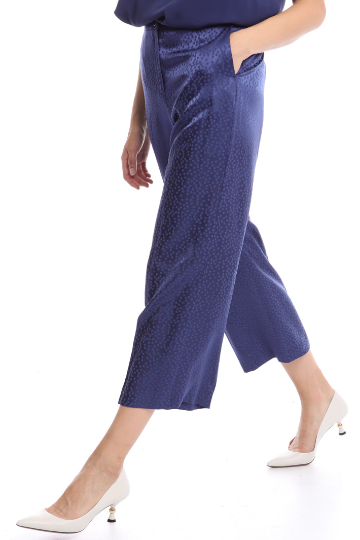 Crop jacquard trousers Intrend Crop jacquard trousers Intrend