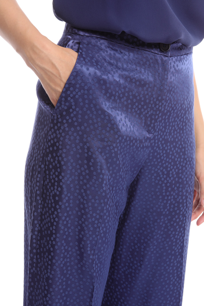 Crop jacquard trousers Intrend Crop jacquard trousers Intrend