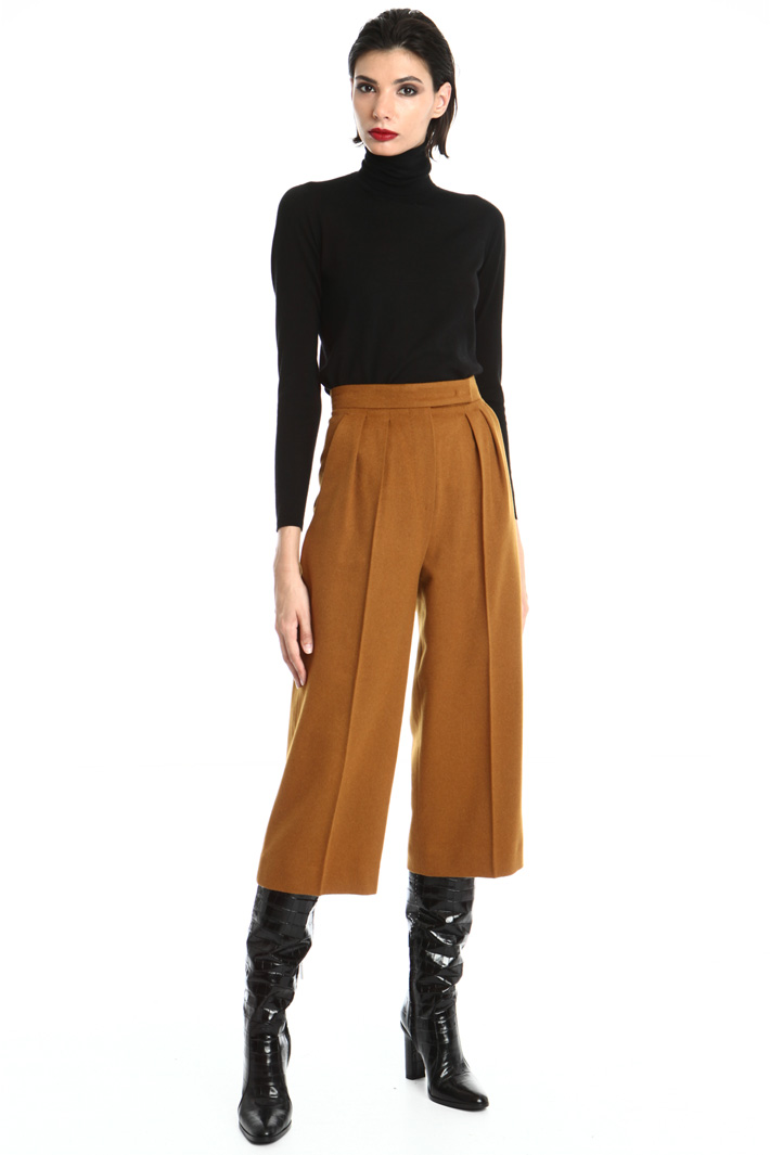 Crop camel trousers Intrend Crop camel trousers Intrend