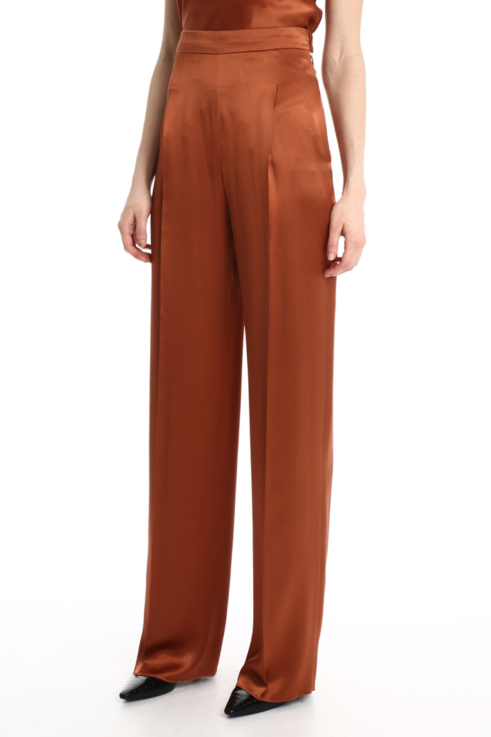 Silk satin trousers Intrend Silk satin trousers Intrend