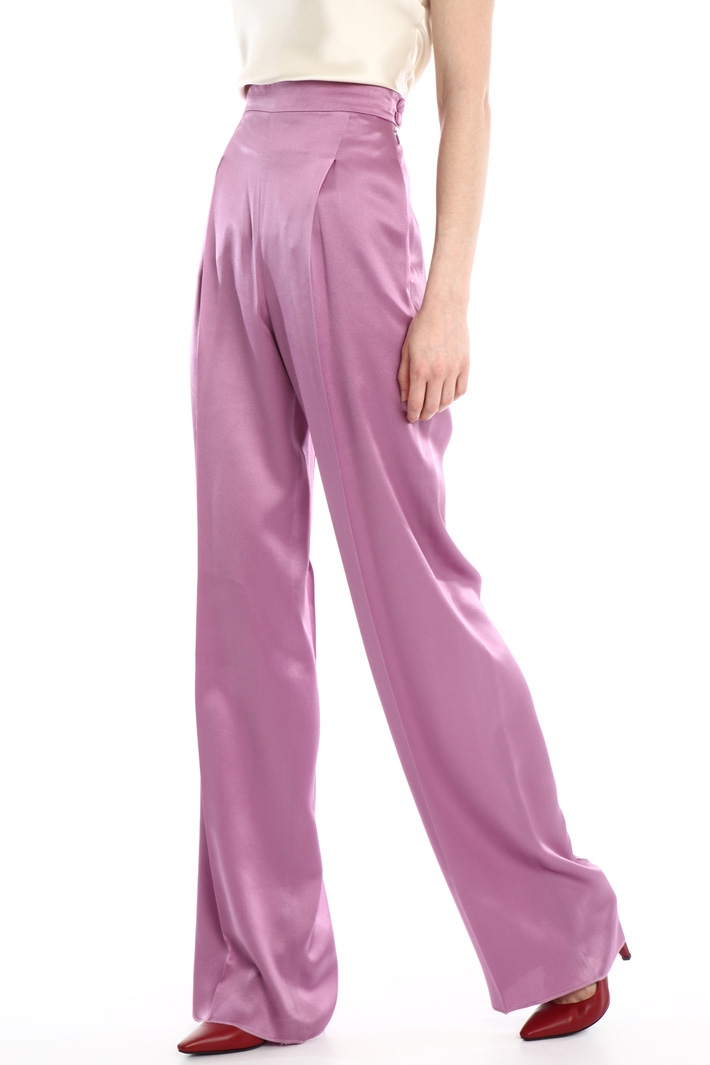 Silk satin trousers Intrend Silk satin trousers Intrend
