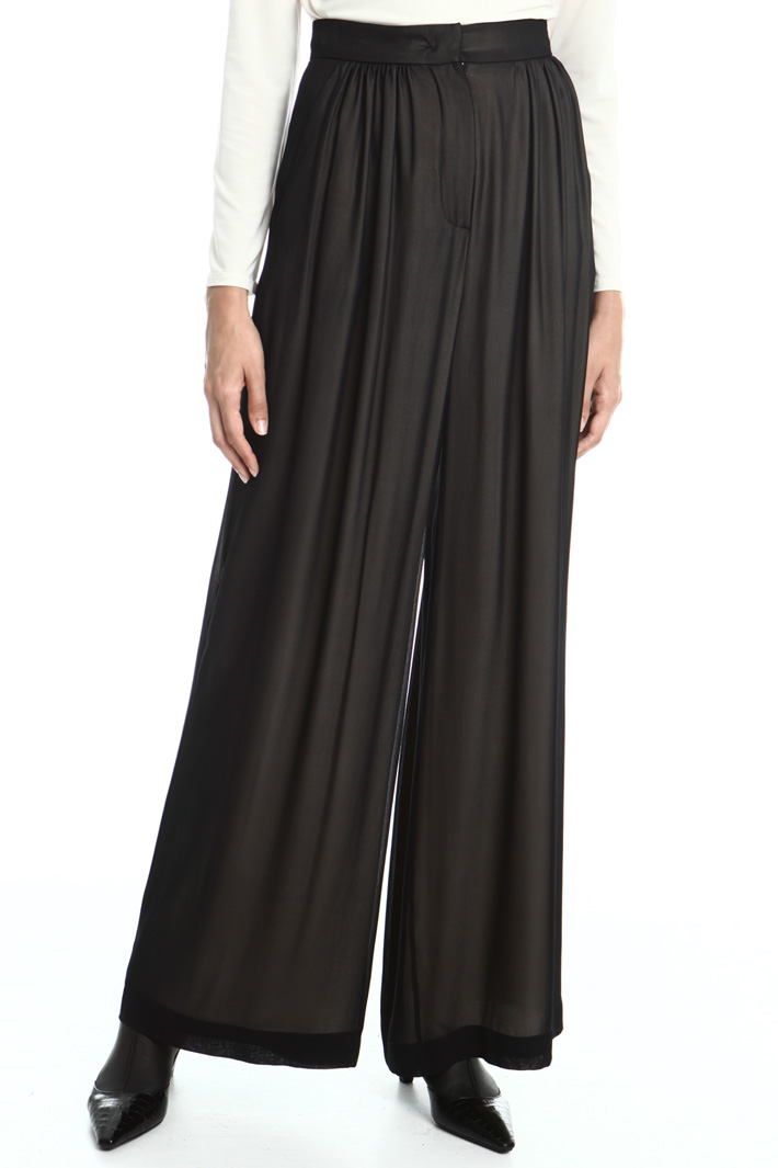 Silk georgette trousers Intrend Silk georgette trousers Intrend