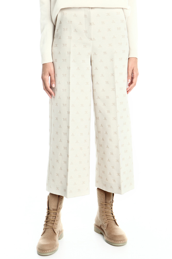 Crop jacquard trousers Intrend Crop jacquard trousers Intrend