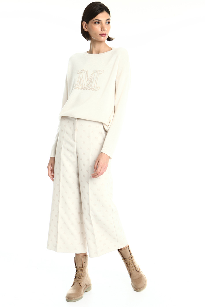 Crop jacquard trousers Intrend Crop jacquard trousers Intrend