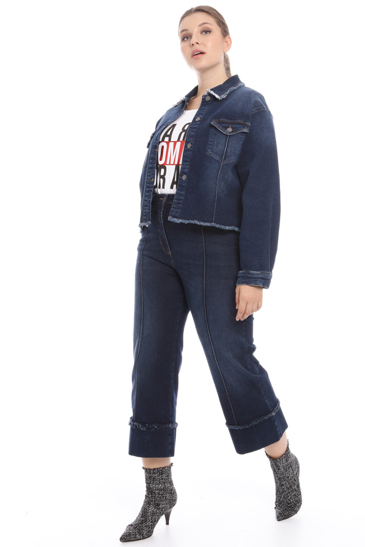 Stretch denim cropped jeans Intrend Stretch denim cropped jeans Intrend