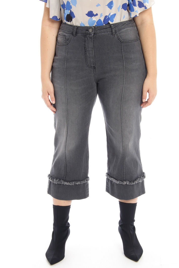 Stretch denim cropped jeans Intrend Stretch denim cropped jeans Intrend