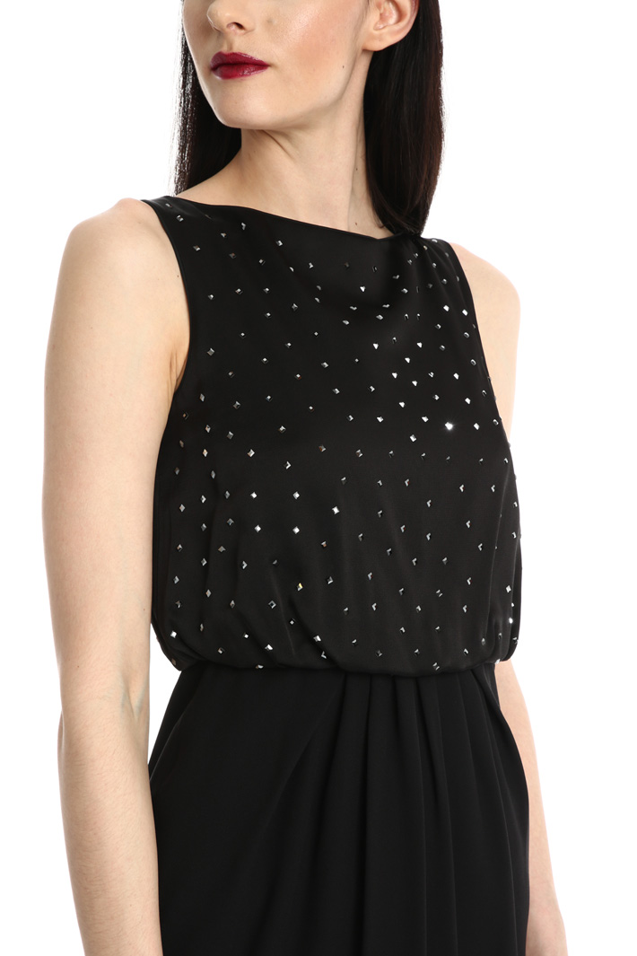 Rhinestone satin dress Intrend Rhinestone satin dress Intrend