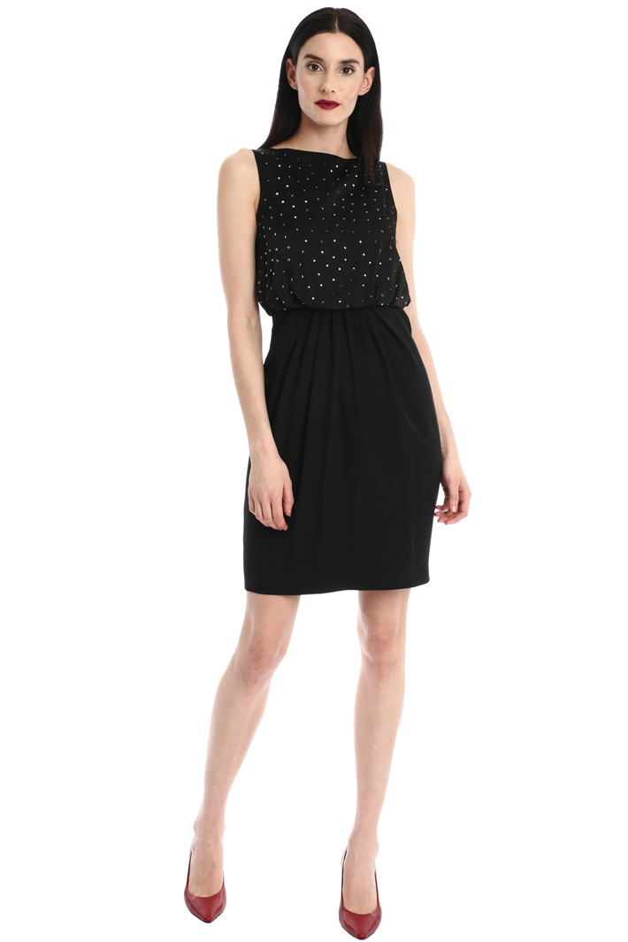 Rhinestone satin dress Intrend Rhinestone satin dress Intrend
