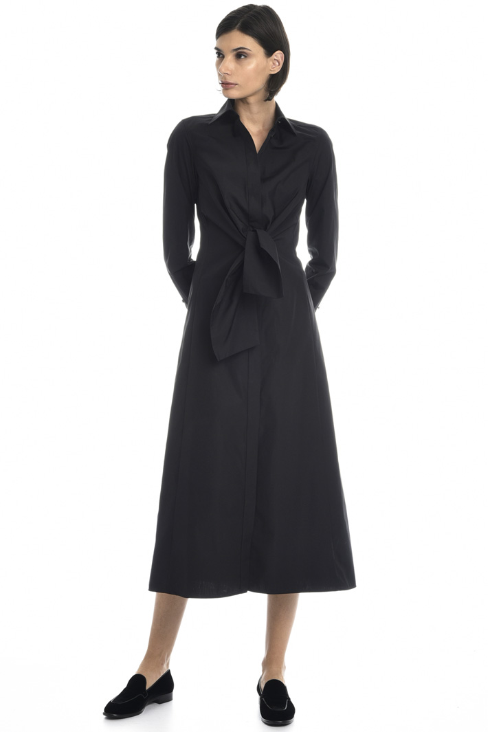 Sash cotton poplin dress Intrend Sash cotton poplin dress Intrend