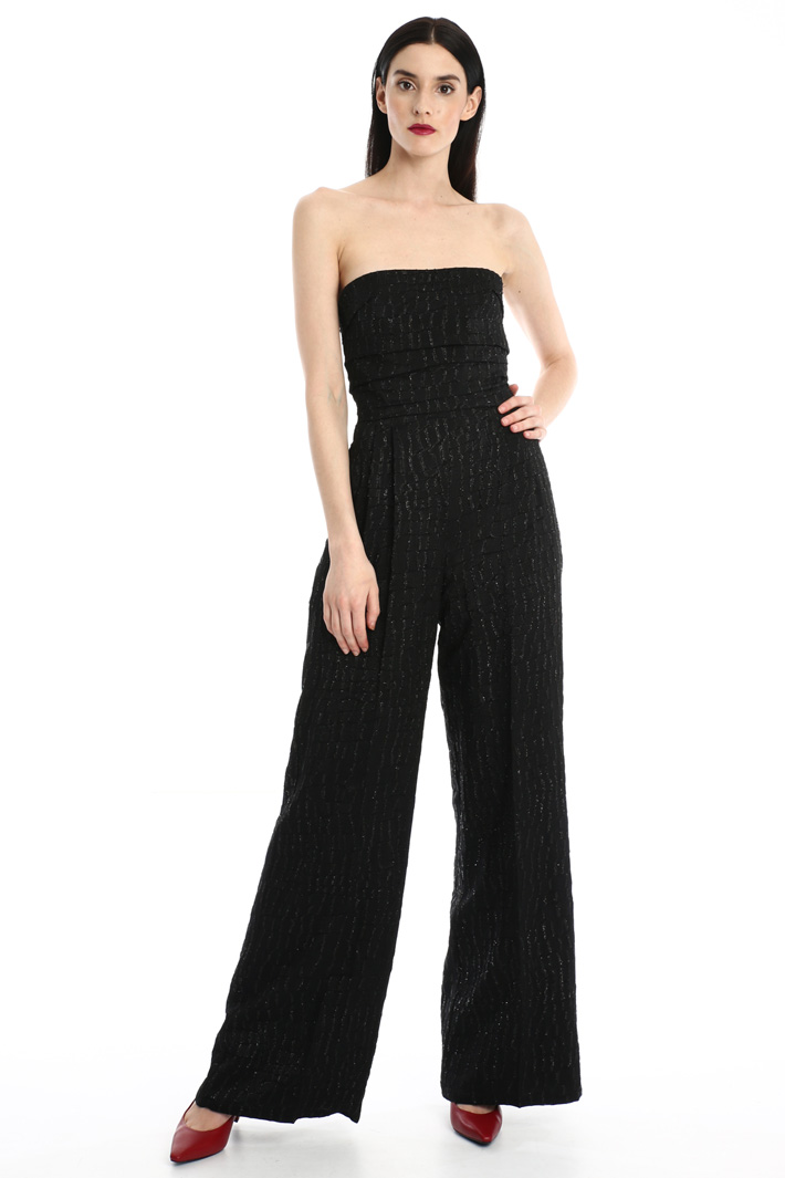 Fil coupé jacquard jumpsuit Intrend Fil coupé jacquard jumpsuit Intrend