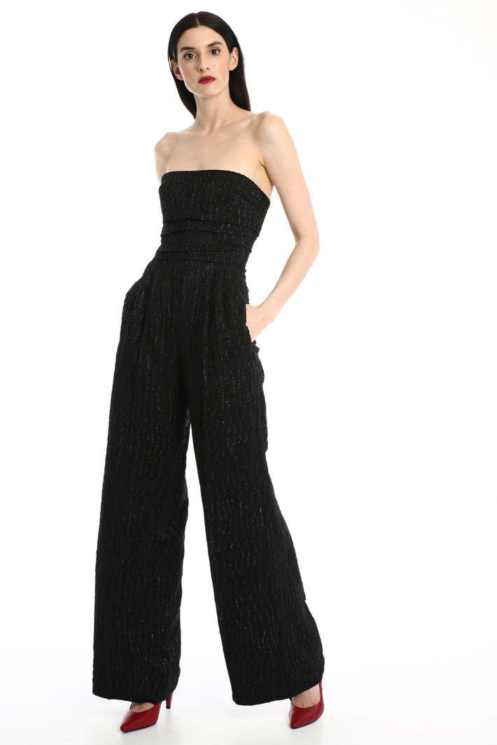 Fil coupé jacquard jumpsuit Intrend Fil coupé jacquard jumpsuit Intrend