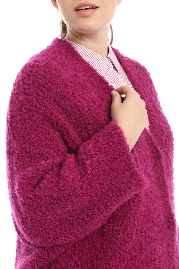 Bouclé mohair cardigan Intrend Bouclé mohair cardigan Intrend