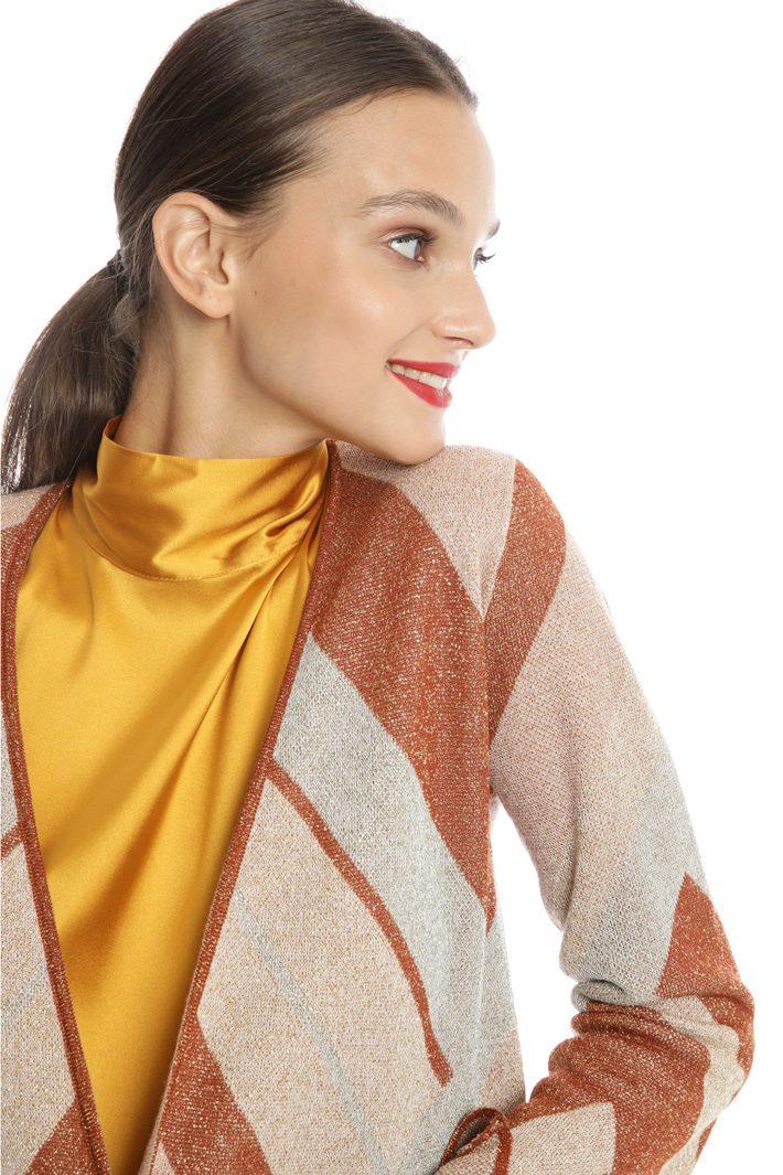 Open front jacquard cardigan Intrend Open front jacquard cardigan Intrend