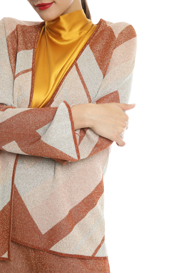 Open front jacquard cardigan Intrend Open front jacquard cardigan Intrend