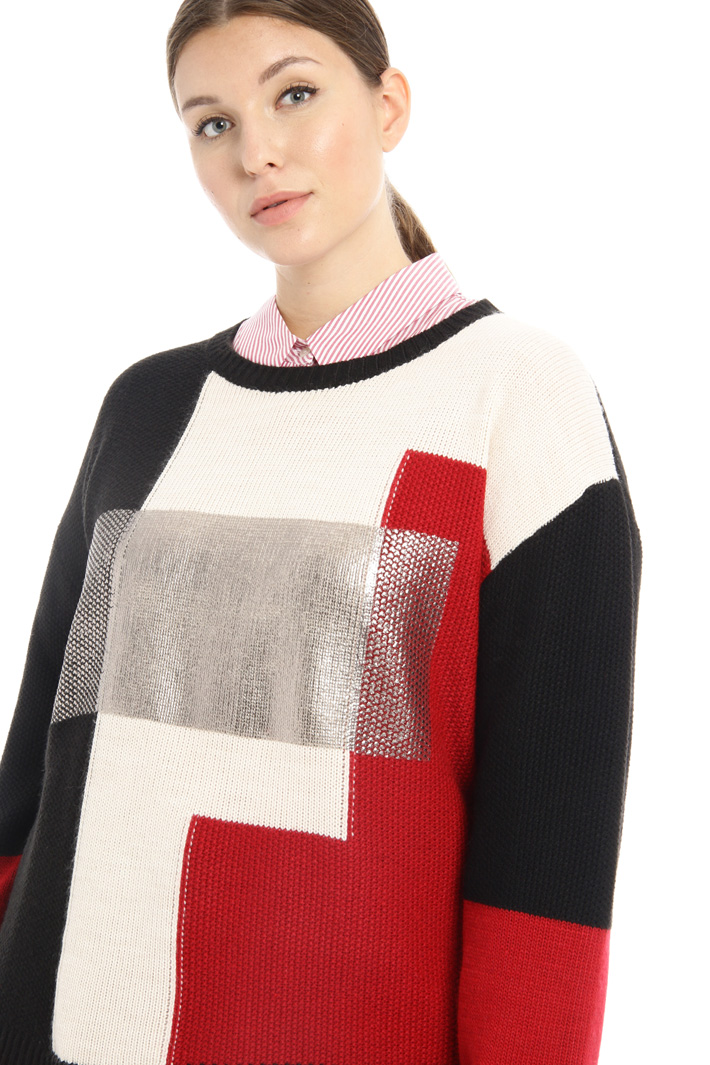 Inlay laminated sweater Intrend Inlay laminated sweater Intrend